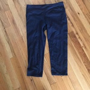 Classic Blue cropped Athleta exercise pants